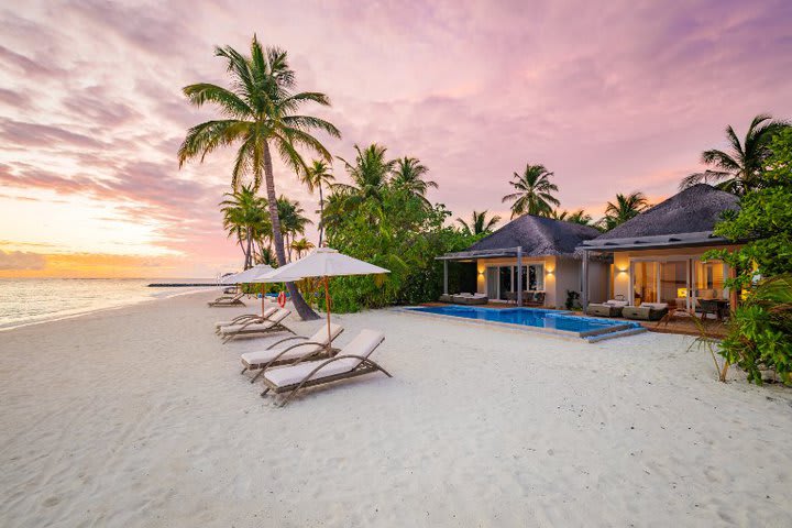 Villa familliar de 2 dormitorios en la playa con piscina