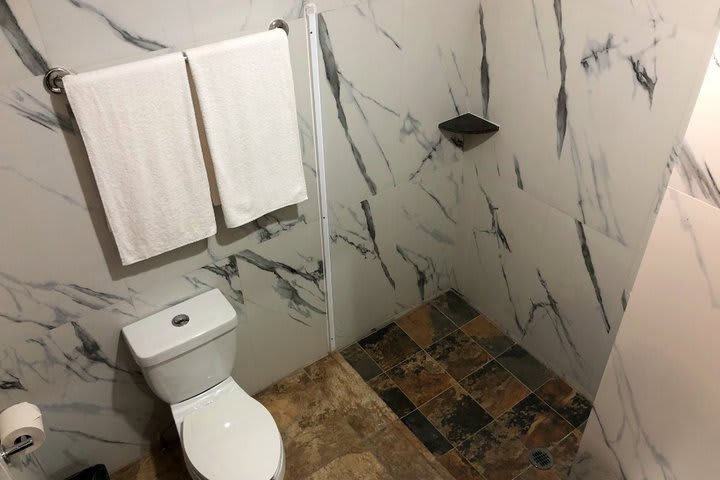 Private bathroom in a double guest room