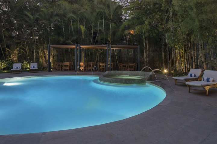 The pool at night