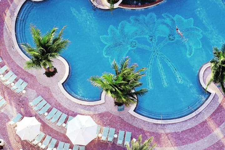 Aerial view of the pool