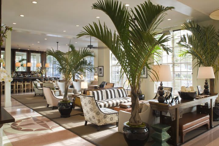 Lobby at The Besty hotel in the city of Miami Beach