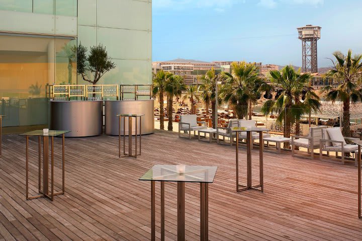 Terrace for events at the W Barcelona hotel