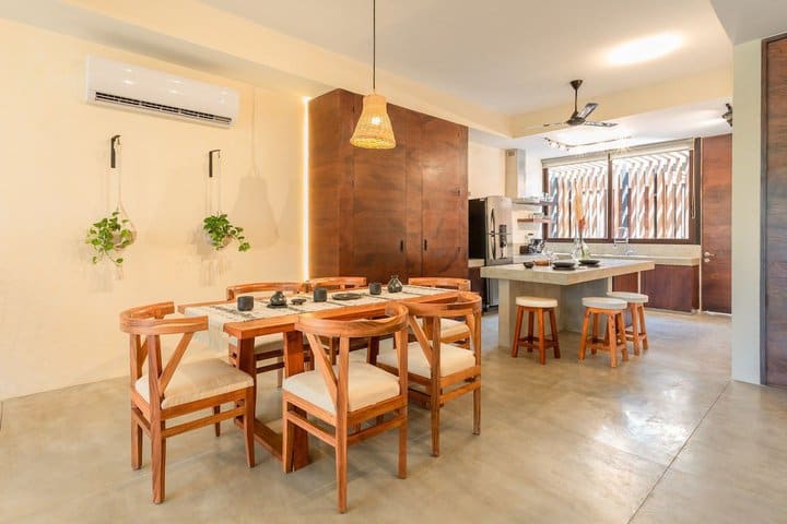 Dining area in an apartment