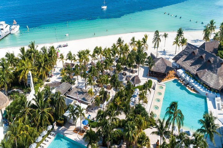 Aerial view of the hotel