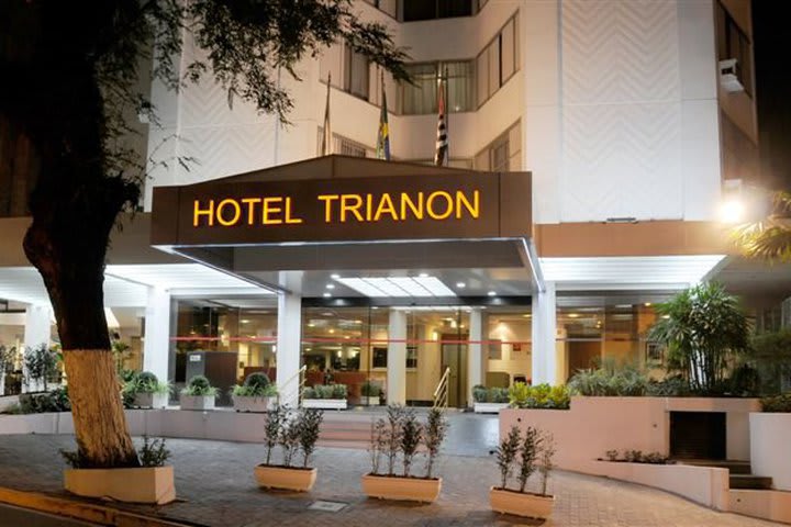 Entrance to the Four Plus Trianon Paulista hotel in Sao Paulo