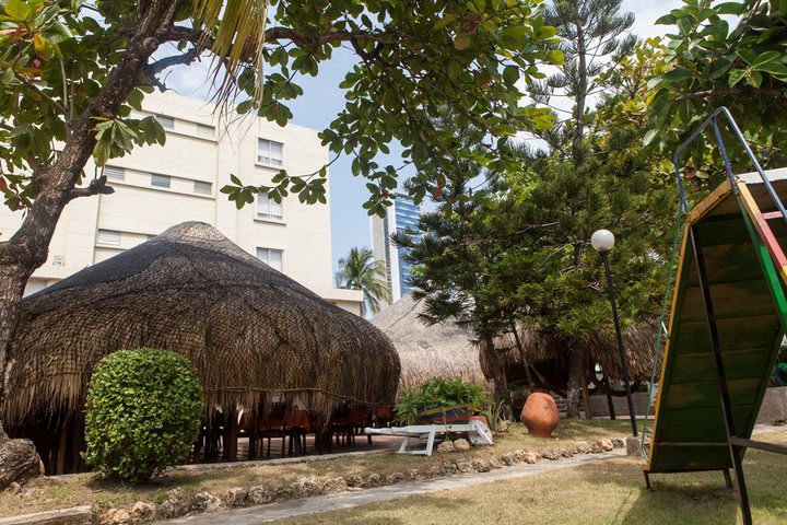 The garden has children's playground