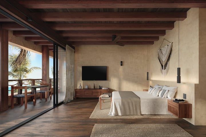 Casa Zamna master suite oceanfront