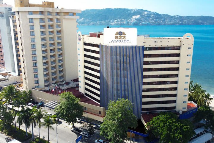 Aerial view of the hotel