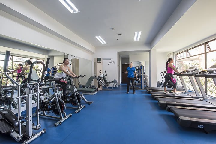 Fitness center with modern equipment