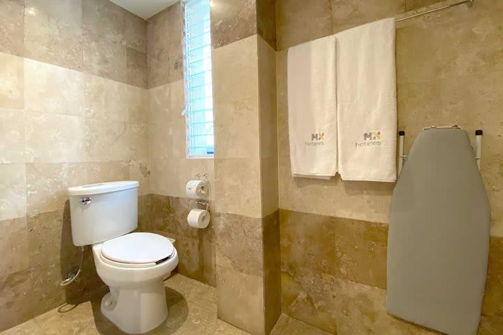 Interior of a private guest bathroom