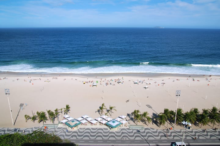 Vista desde la terraza en el hotel Windsor Excelsior en Río de Janeiro