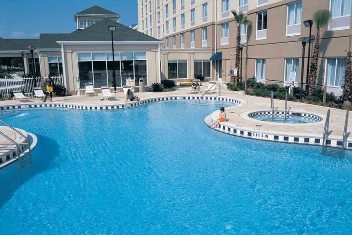 The Hilton Garden Inn Orlando at SeaWorld has a pool