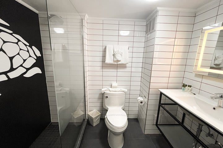 Baño privado de una habitación premium