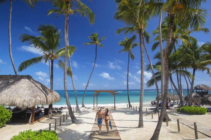 The beach at the hotel