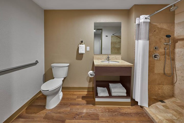 Interior of a private guest bathroom