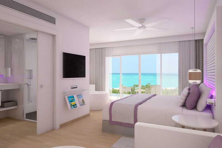 Junior suite con vista al mar (imagen generada por computadora)