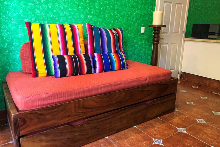 Sitting area in a family guest room