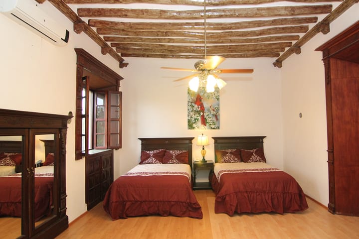 The suites at Hacienda Tepich Casa Vargas have a closet