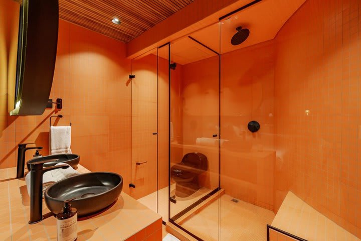 Bathroom in a blend room