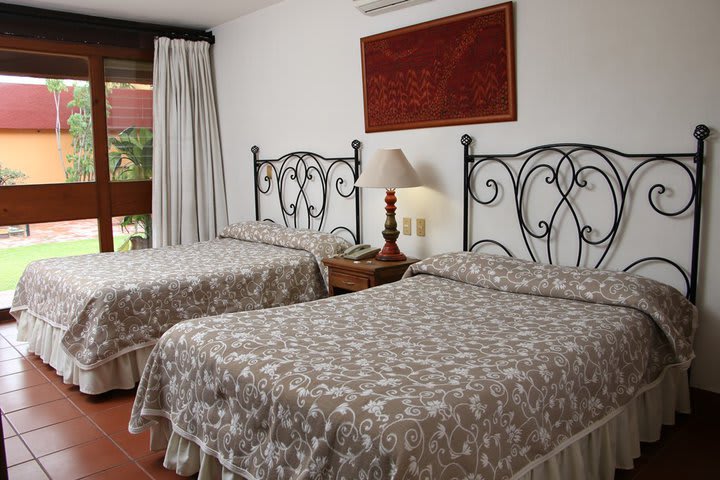 Guest room overlooking the courtyard