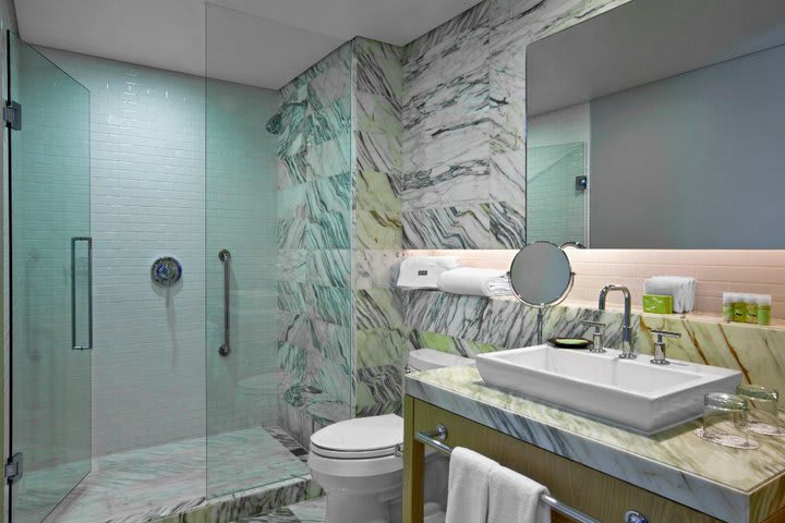 Guest rooms offer bath amenities