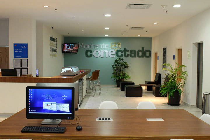 Business center for business travelers