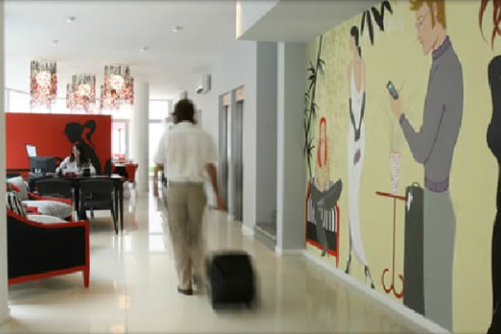 Lobby del Forcadell Apartments, hotel en el área metropolitana de Buenos Aires