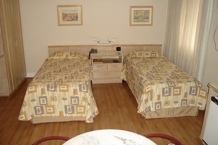 Guest room at the Century Paulista with two beds, hotel in Sao Paulo