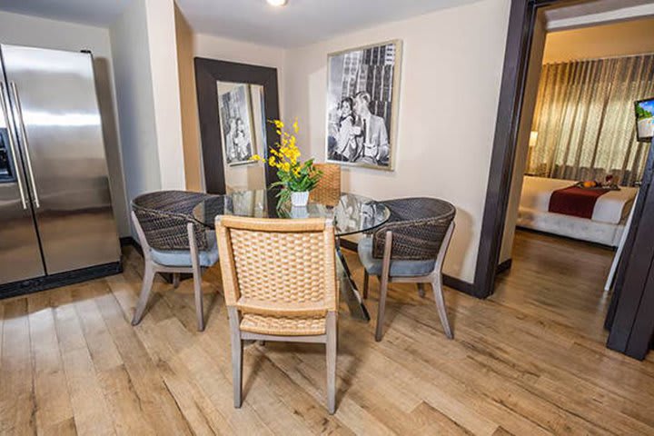 Dining area in a suite