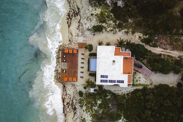 Aerial view of the property