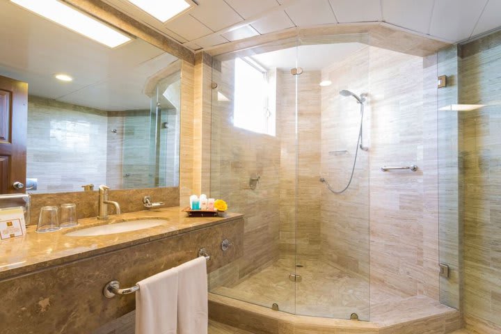 Guest bathroom with shower in a suite