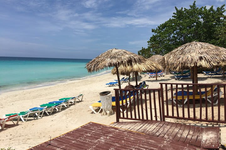 Beach area at the hotel