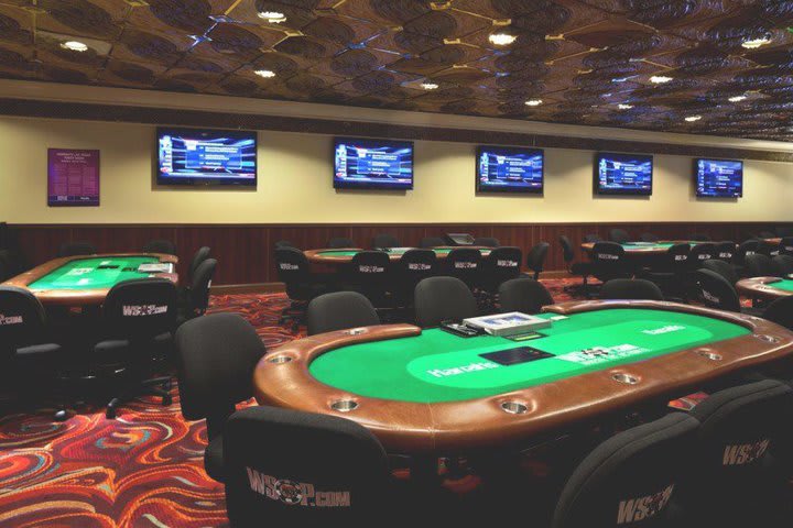 Poker room in the casino