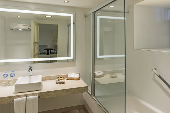 Private guest bathroom with shower