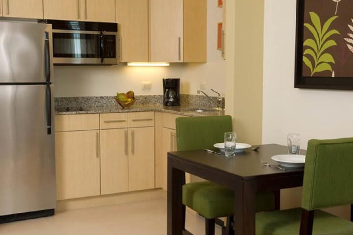 Equipped kitchen in a suite