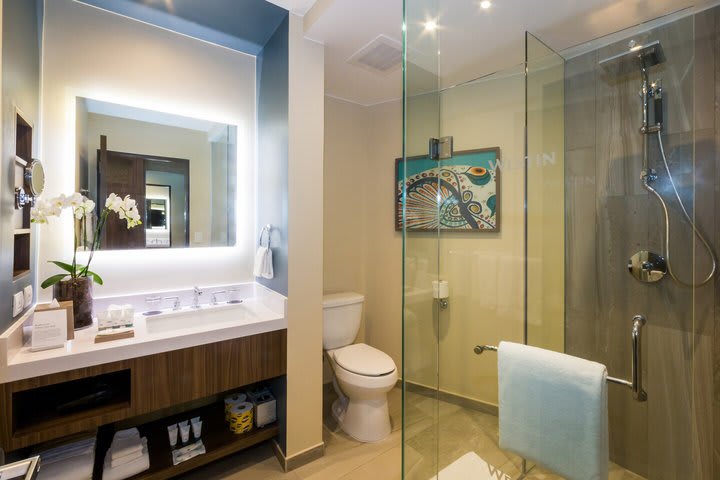 Interior of a private guest bathroom