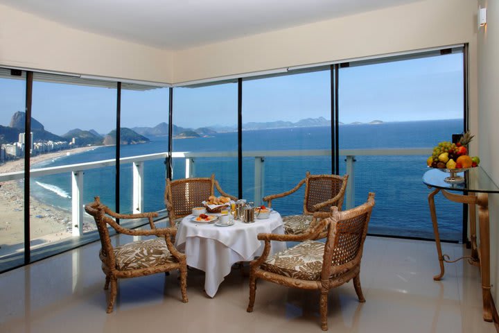 Vista desde una de las habitaciones del hotel Rio Othon Palace, hotel en Río