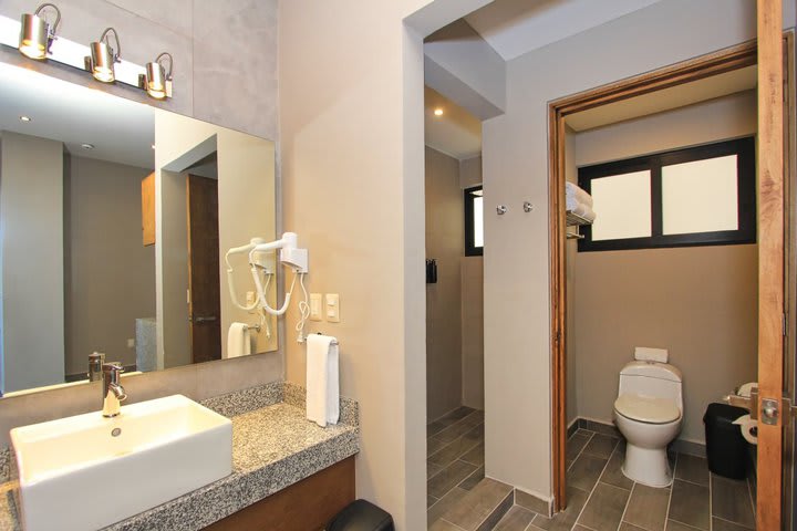 Interior de un baño privado