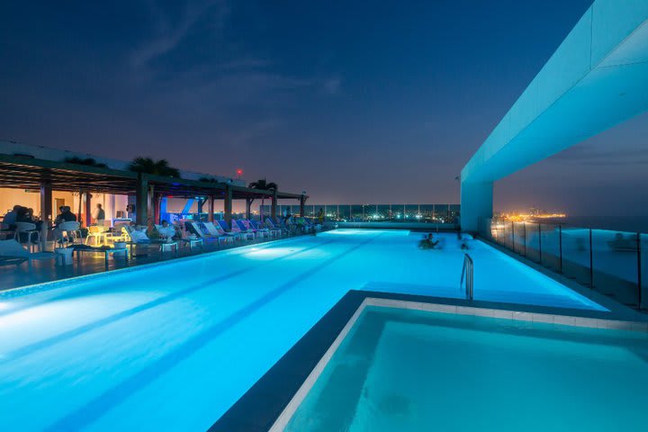 There is an infinity pool on the top floor for guests over 18 years of age