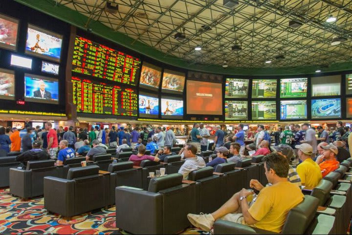 The betting room at the casino is one of the largest in the world