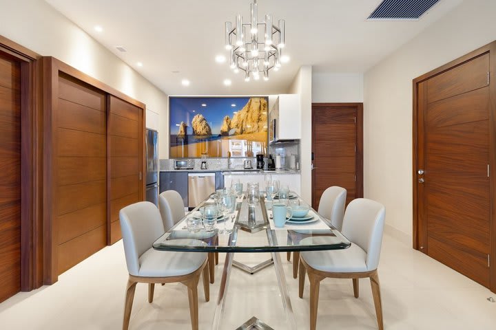 Dining area in a suite