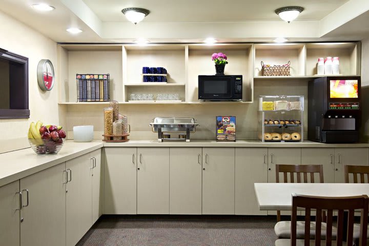 Breakfast lounge at the Ramada Limited, hotel in downtown Vancouver