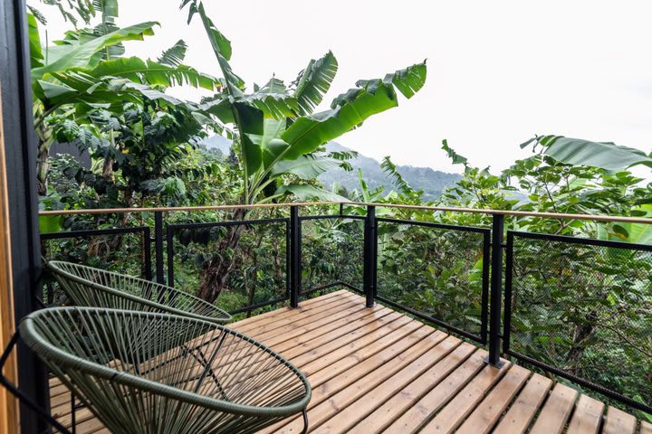 Terrace overlooking the mountain