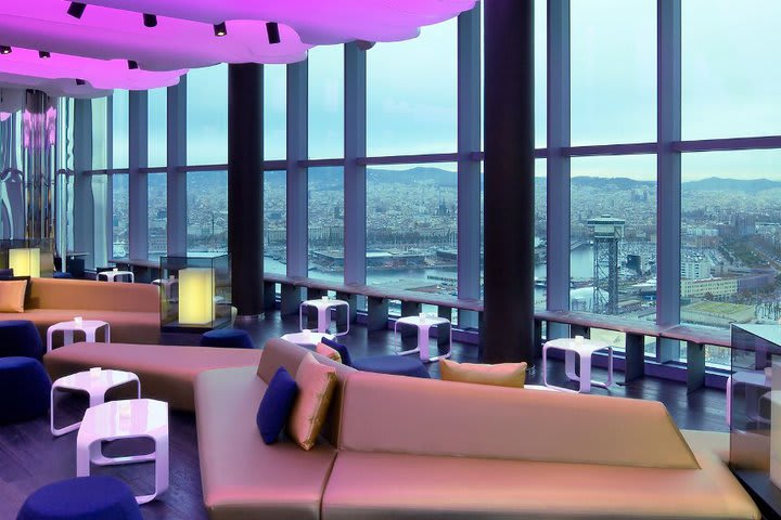 Enjoy the view of the city from the bars at W Barcelona