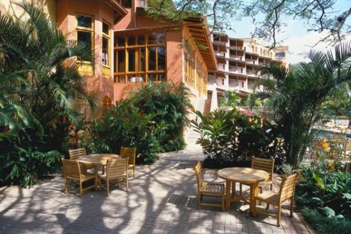 Patio del hotel Alta en Costa Rica