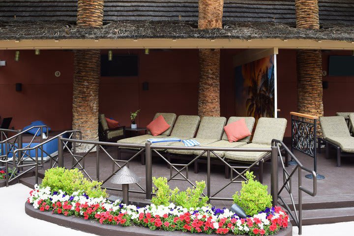 Sitting area by the pool