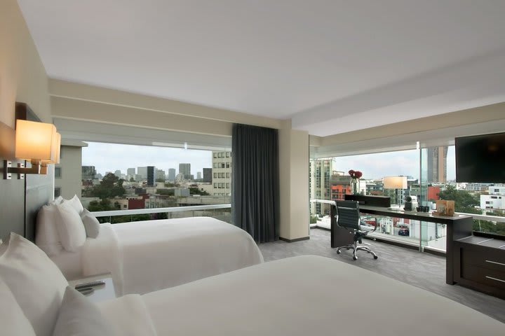 Deluxe rooms offer city view