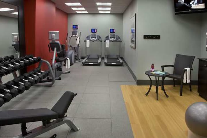 24-hour fitness center at the Hilton Garden Inn Toronto City Centre