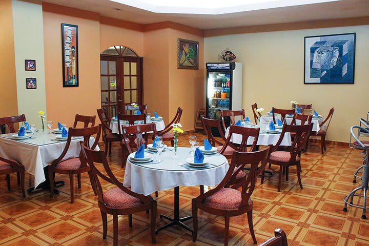 The restaurant serves regional and international cuisine