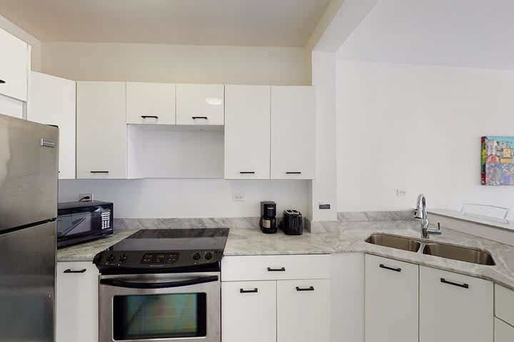 The junior suites have an equipped kitchen